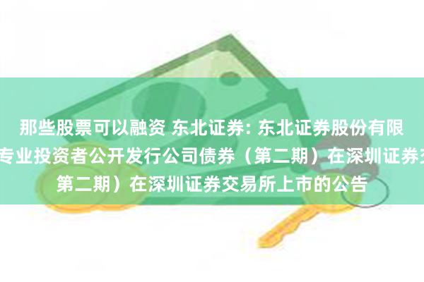 那些股票可以融资 东北证券: 东北证券股份有限公司2024年面向专业投资者公开发行公司债券（第二期）在深圳证券交易所上市的公告