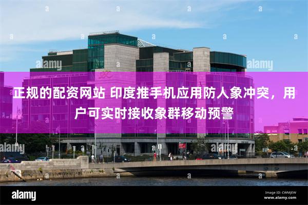 正规的配资网站 印度推手机应用防人象冲突，用户可实时接收象群移动预警