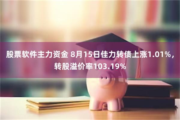 股票软件主力资金 8月15日佳力转债上涨1.01%，转股溢价率103.19%